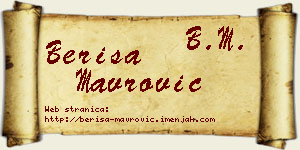 Beriša Mavrović vizit kartica